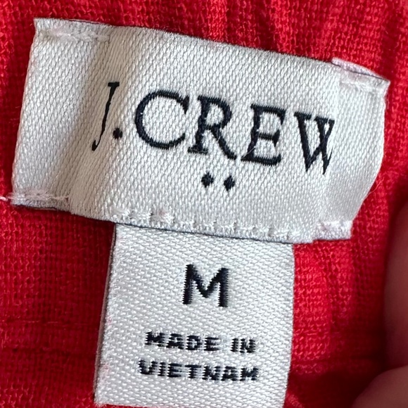 J. Crew Factory, Linen-blend faux-wrap Skirt, Bright Cerise, Size Medium - Picture 4 of 6